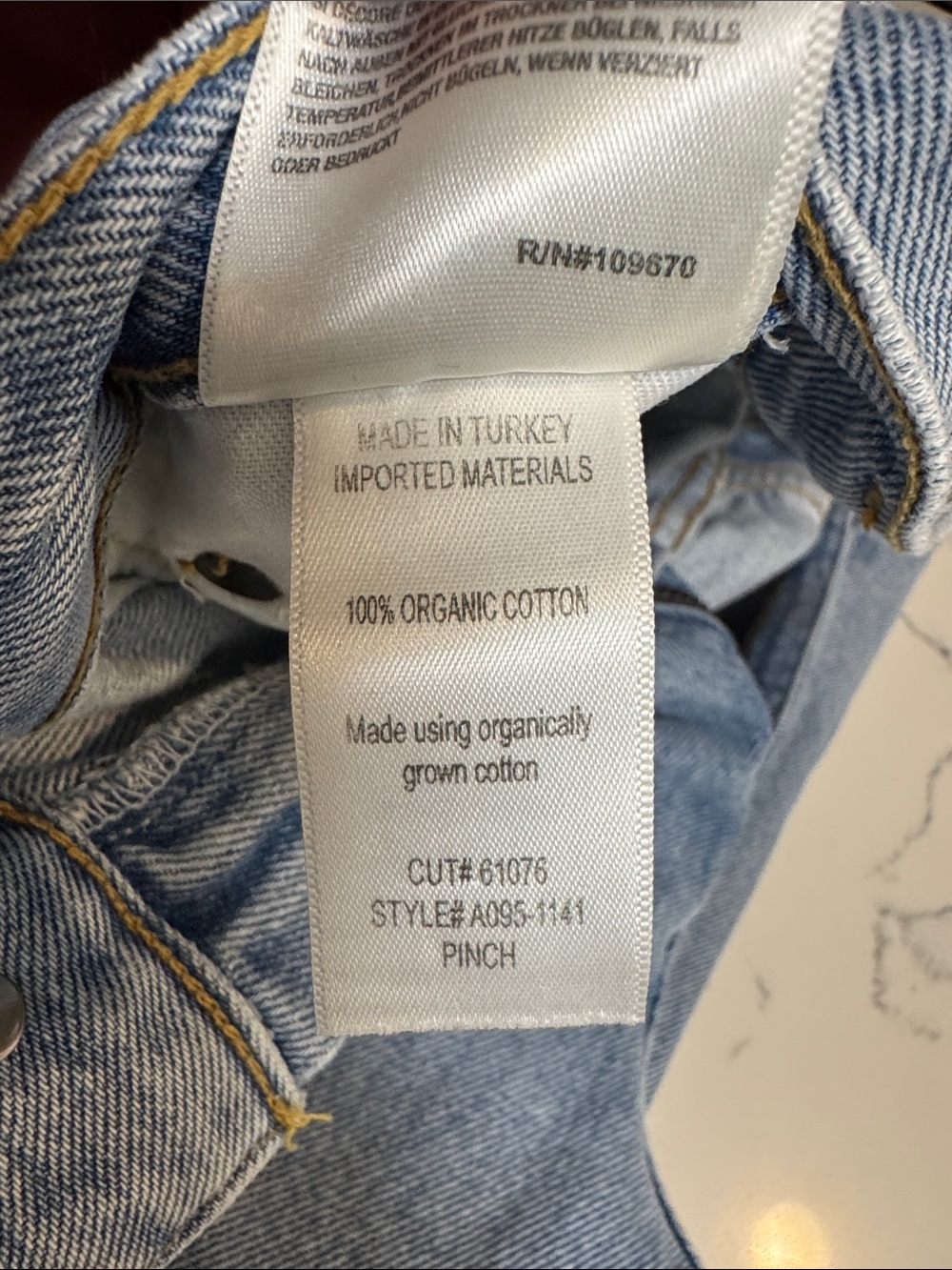 Agolde High-Rise Straight Light Wash Jeans - Picture 2 of 5